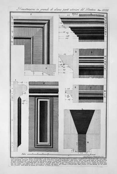 Pantheon, Plate XVIII by Francesco Piranesi